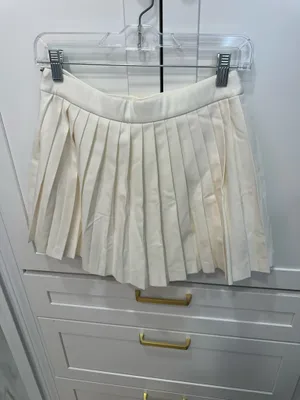 Abercrombie Pleated Wrap Mini Skort Cream thumbnail 7
