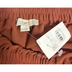 Lottie Rust Brown Eyelet Embroidered Scalloped Mini Skirt Boho Drawstring Waist‎ thumbnail 9
