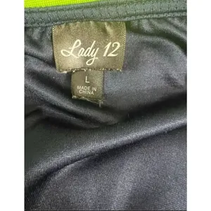 Lady 12 Seattle Seahawks #16 Lockett Blue Green Tunic Dress Size L Rhinestone thumbnail 7