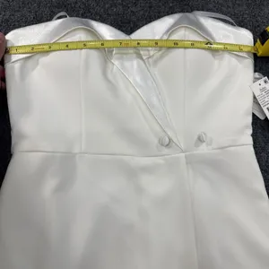 Aidan Mattox Strapless Tuxedo Dress Women's 2 Ivory White Formal BNWT thumbnail 9