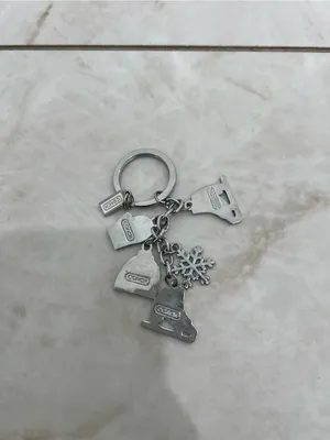 Coach Vintage Y2K Winter Snowflake Charms Keychain thumbnail 2