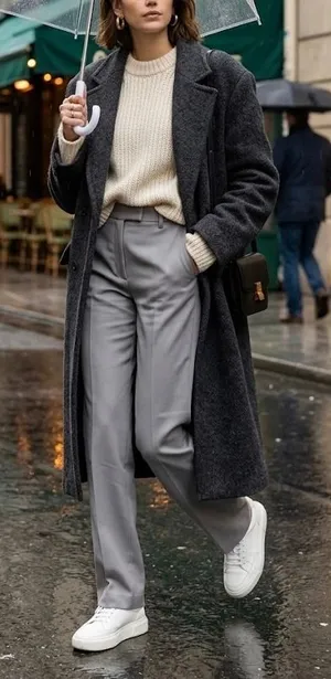 ANINE BING Grey 100% Wool Tailored Trousers Pants EU 36 / US 4 (MSRP $400) thumbnail 1