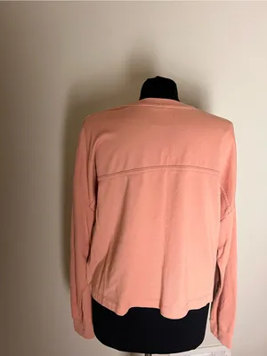 Nike Women's Rose-Tan Crewneck Sweatshirt with White Logo thumbnail 4