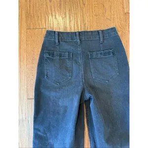 Sonoma high rise utility black wash straight crop Jean 8 petite thumbnail 7