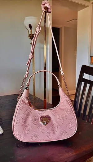 Juicy Couture Blush Pink Clay Glitzed out Hobo. Brand new w/ tags. Flawless thumbnail 1
