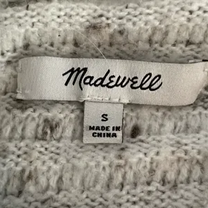 Madewell Off White Confetti Mock Neck Sweater Cozy Fuzzy Winter Pullover Size S thumbnail 5