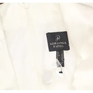 Adrianna Papell Bell-Sleeve Crepe Blazer Pullover Tuxedo Top White 8 thumbnail 8