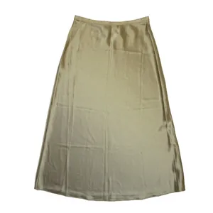 NWT Polo Ralph Lauren Satin Slip Midi in Khaki Pull-on A-line Skirt 8 $298 thumbnail 4
