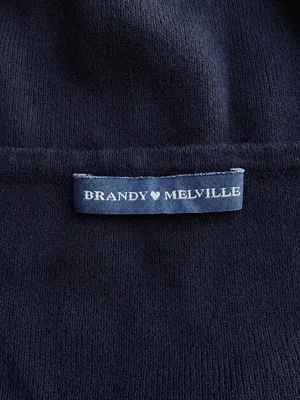 Brandy Melville Black Knit Halter Tie Back Top thumbnail 4