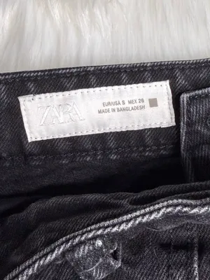 Zara Black Denim Asymmetrical Crossover Skort thumbnail 4