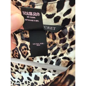 Vintage Victoria's Secret Silk Cheetah Print Blouse Size Medium thumbnail 3