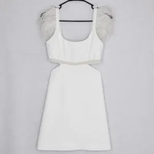 Likely‎ Taliah Feather Pearl Beaded Cut Out Mini Dress thumbnail 5