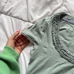 Vintage 90s Y2K Mint Green Womens Size 6 Green‎ T Shirt Baby Tee Round Neck thumbnail 3