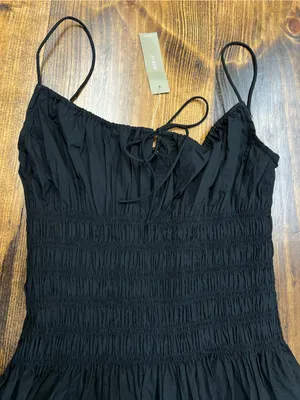 J. Crew Reverie dress cotton poplin in Black Size XS Midi NWT thumbnail 7