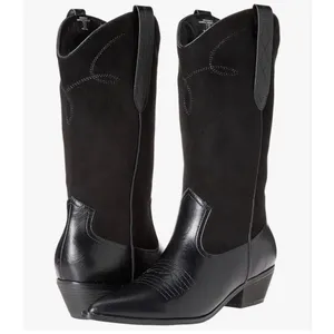 NEW The Drop Black Cowboy Cowgirl Ace Midshaft Western Boot 11 thumbnail 9