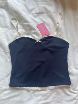Navy Edikted Top Lace thumbnail 1