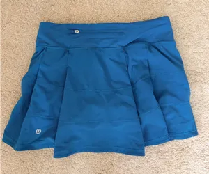 Lululemon Skirt Pleated Tennis teal thumbnail 1