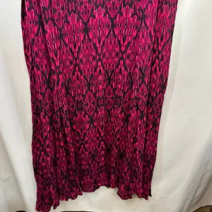 Woman Within Plus Size 22/24W‎ Maxi Dress 1X Petite Pink Black Ikat Coastal 602 thumbnail 6