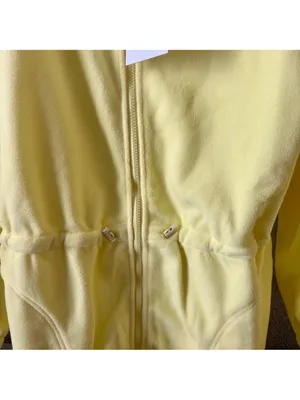 "The Beth" Yellow Lemon Hoodie Soft Fleece Jacket size S NWT oversized thumbnail 3