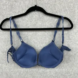 Victoria’s Secret Blue Lace Push up Women's Bra Size 32C thumbnail 7