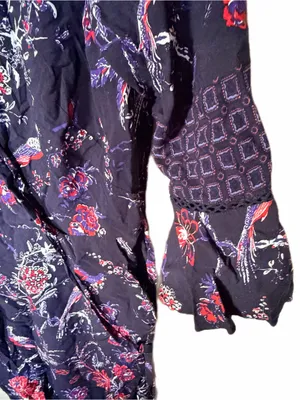 Anthropologie Maeve espoir printed jumpsuit purple size S thumbnail 5