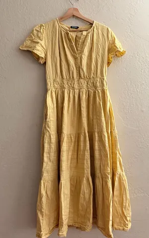 Yellow Tiered Maxi Dress - Unbranded thumbnail 1