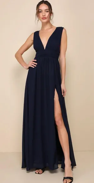 Lulus Navy Prom Dress thumbnail 1