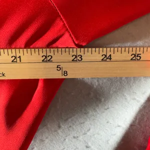 A New Day 1614‎ | Elegant Satin Faux Wrap Mini Cocktail Dress Holiday Party Red Womens XL thumbnail 3