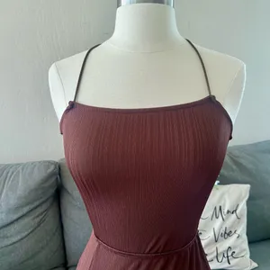 Chocolate Brown Strappy Bodycon Dress thumbnail 2