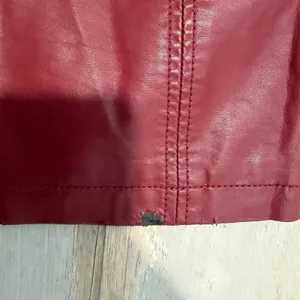 Free People Vegan Leather Mini Skirt Burgundy Red Faux‎ Leather Size 10 thumbnail 4
