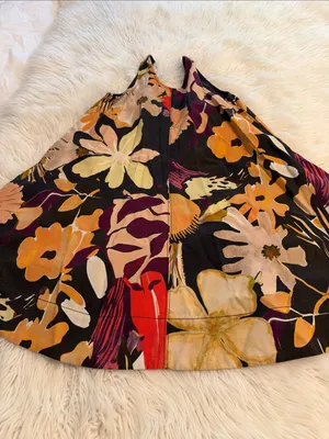 Maeve Multicolor Floral-Print Dress with Black Lining size XS length 34” bust 32 thumbnail 7
