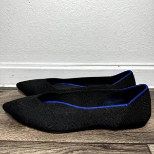 Rothy’s The Point Flat Shoes Ballet Pointed Toe Comfort Slip On Black 9.5 thumbnail 5