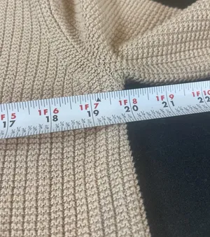 Club Monaco 100% Cotton Cable Knit Cardigan Beige Open Front Oversized XS thumbnail 12