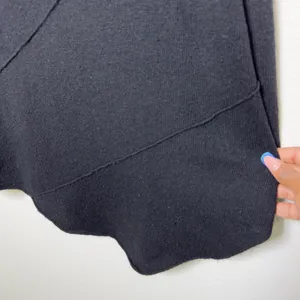 Neiman Marcus Women Cashmere‎ Sweater Large Black Asymmetric Mock Neck Luxury thumbnail 6