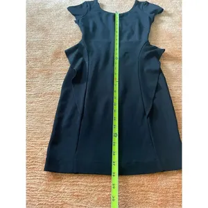 Zara Trafaluc Dress Women Small Black Stretch Peplum Ruffle Mini Size M thumbnail 7