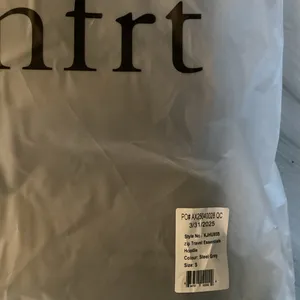 NWT Travel Essentials Steel Grey zip-up hoodie with front pockets inside pockets a hood. thumbnail 7