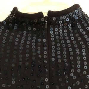 Dana Buckman long sleeve turtleneck wool sequin sweater dress M‎ thumbnail 5