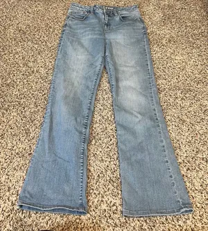 Lands End Mid Rise Curvy Bootcut Jeans‎ Light Wash Denim Size 6 thumbnail 1
