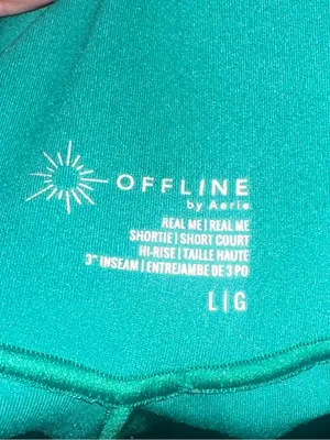 Offline Aerie Real Me Crossover Shortie Hi Rise 3” Inseam Vibrant Green Shorts thumbnail 3