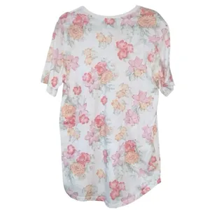 PacSun Floral Scallop Fit‎ T-Shirt XL Pastel Graphic Tee thumbnail 2