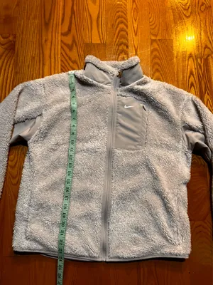 Nike Fleece Sherpa full Zip Jacket Womens Medium White Long Sleeve Dri Fit thumbnail 4
