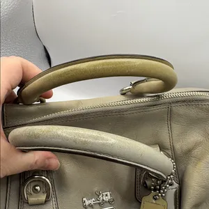 Coach Madison Sabrina 12937 Taupe Pebbled Leather Satchel Crossbody Bag thumbnail 7