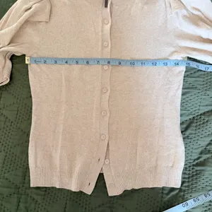 Anthropologie Beige Knit Cardigan Size XS thumbnail 6