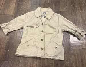 Converse‎ One Star Junior Large 100% Cotton Cute Khaki Jacket~Button Up~Pockets thumbnail 1