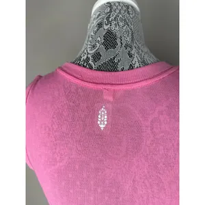 FREE PEOPLE Lightweight Sheer Ribbed Crewneck Tank Top Pink Size XS thumbnail 5