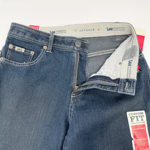 Lee Womens Jeans Size 6 Medium Straight Leg Y2K Preppy Minimalist Dark Academia thumbnail 10