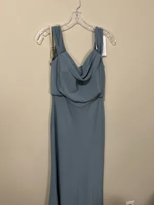 Jenny Yoo Dusty blue formal dress thumbnail 3