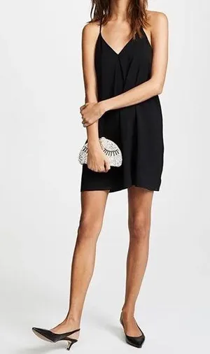 Alice + Olivia Black Racer Back Dress Size L NWT thumbnail 1