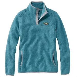 L.L. Bean snap neck fleece pullover size MP green thumbnail 2