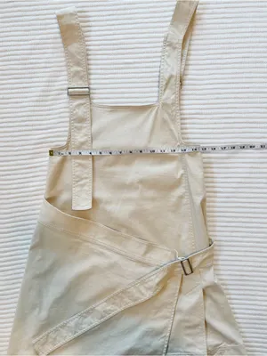 COS Asymmetrical Cream Strap Wrap Pinafore Cotton Dress thumbnail 10